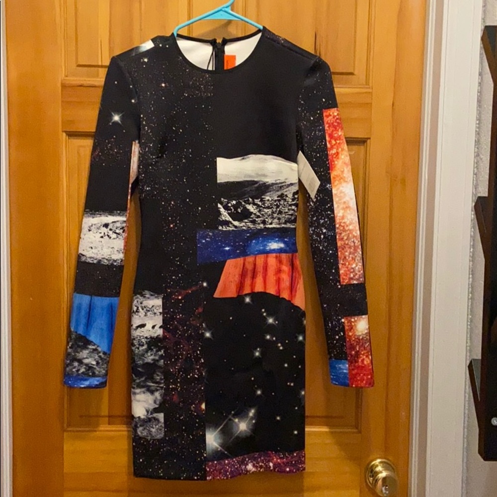 Clover Canyon Galaxy Mixed Graphic Dress